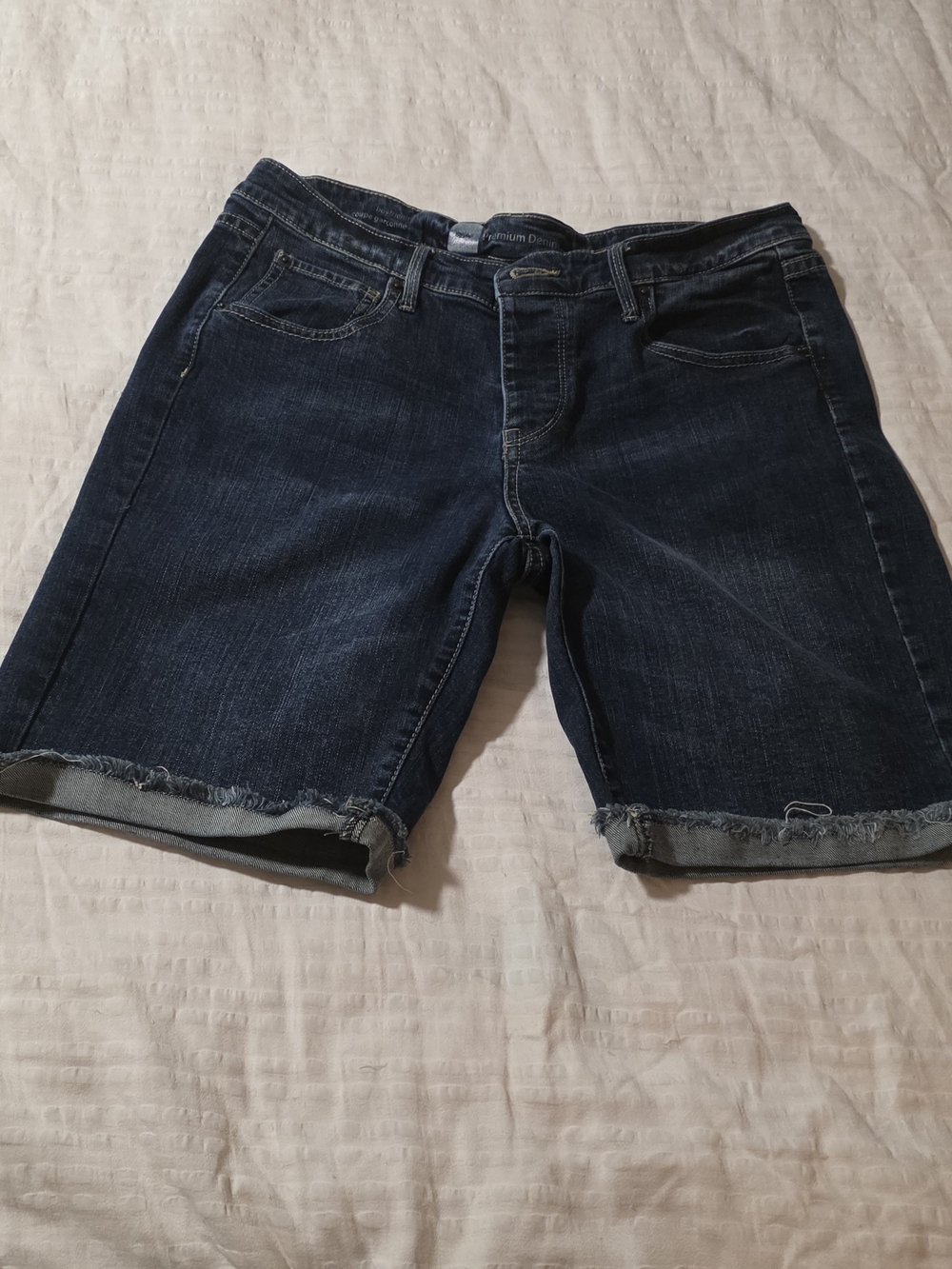 Mossimo Supply Co. Dark Indigo Denim Bermuda Shorts
